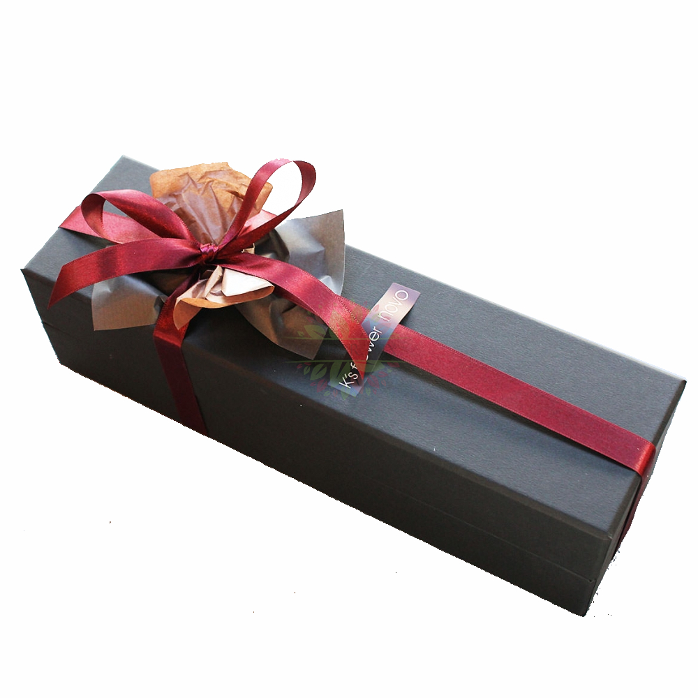 Caixa de embalagem de flor rosa de presente tamanho personalizado de luxo