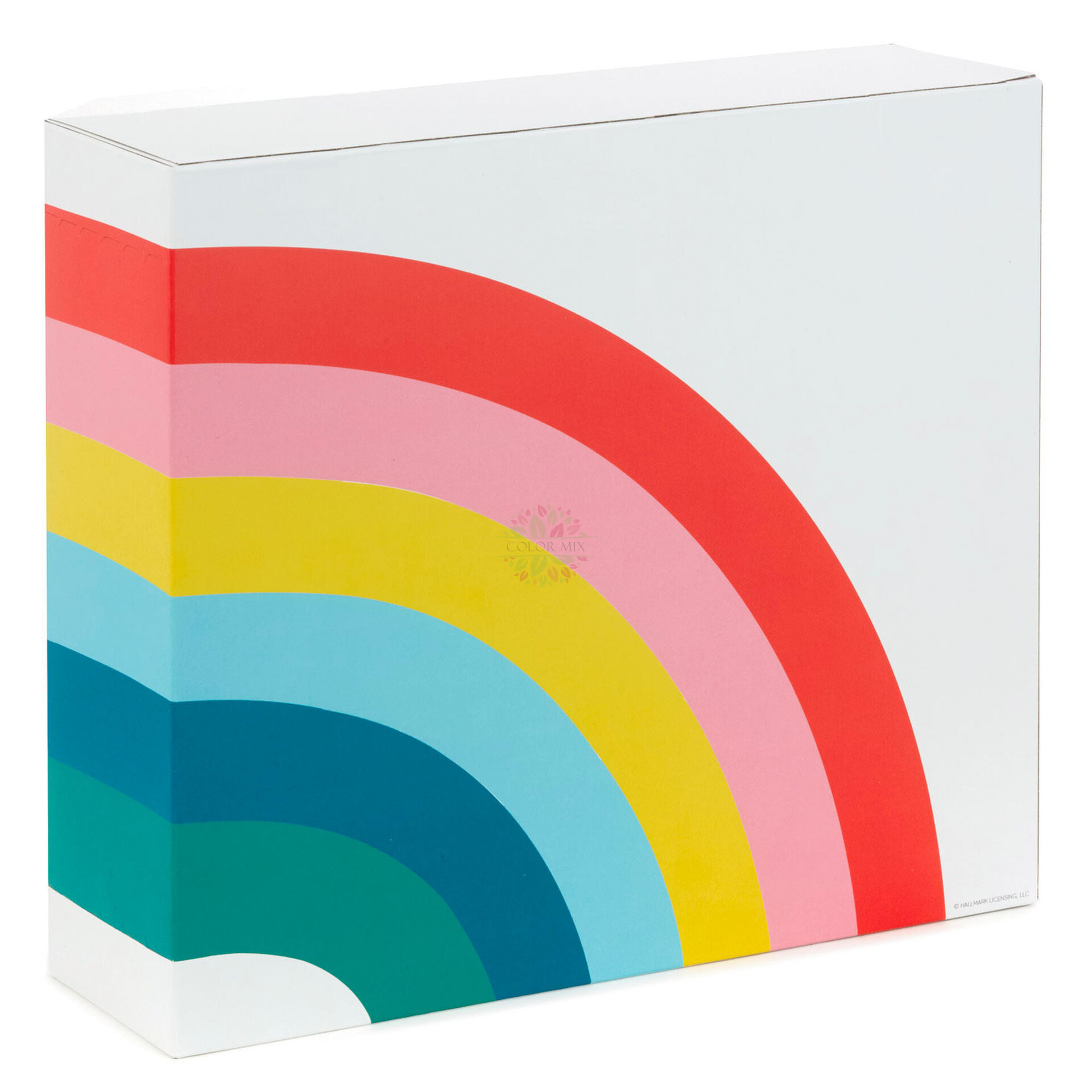 Caixa colorida para presente de arco-íris para festa infantil